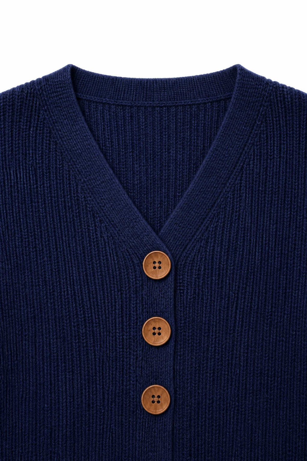 Romy | Women's V-Neck Ribbed Knit Pullover – Hip-Length Sweater