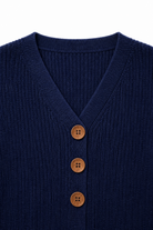 Romy | Women's V-Neck Ribbed Knit Pullover – Hip-Length Sweater