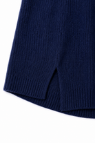 Romy | Women's V-Neck Ribbed Knit Pullover – Hip-Length Sweater