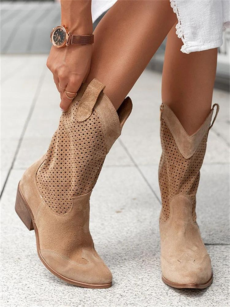 Paige | Women's Warm Lined High Boots – Leather-Look Winter Boots for Everyday – Brown