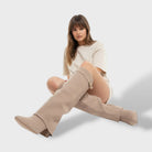 Savannah – Women's Suede-Look Knee High Boots – Classic Tall Boots with Cushioned Insole
