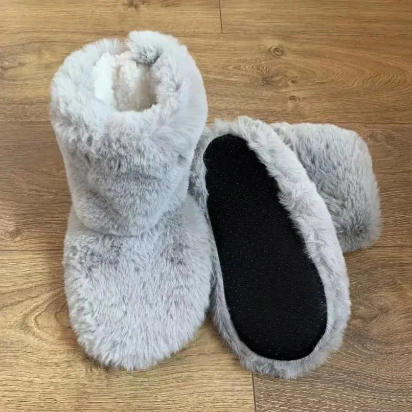 Selena | Women's Plush Bootie Slippers – Faux Fur Upper, Soft Non-Slip Sole