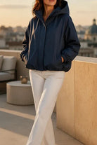 Veluna | Women's Balloon-Hem Windbreaker – Lightweight Packable Jacket