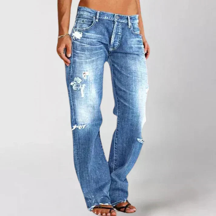 Sutton | Women's High-Waist Jeans – Comfort Stretch Denim, Flattering Fit – Blue