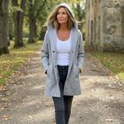 Talia | Women's Hooded Button-Front Cardigan – Soft Knit with Pockets