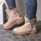 Tallulah – Women's Western Suede-Look Winter Boots – Plush Lined, Rugged Sole