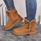 Tallulah – Women's Western Suede-Look Winter Boots – Plush Lined, Rugged Sole