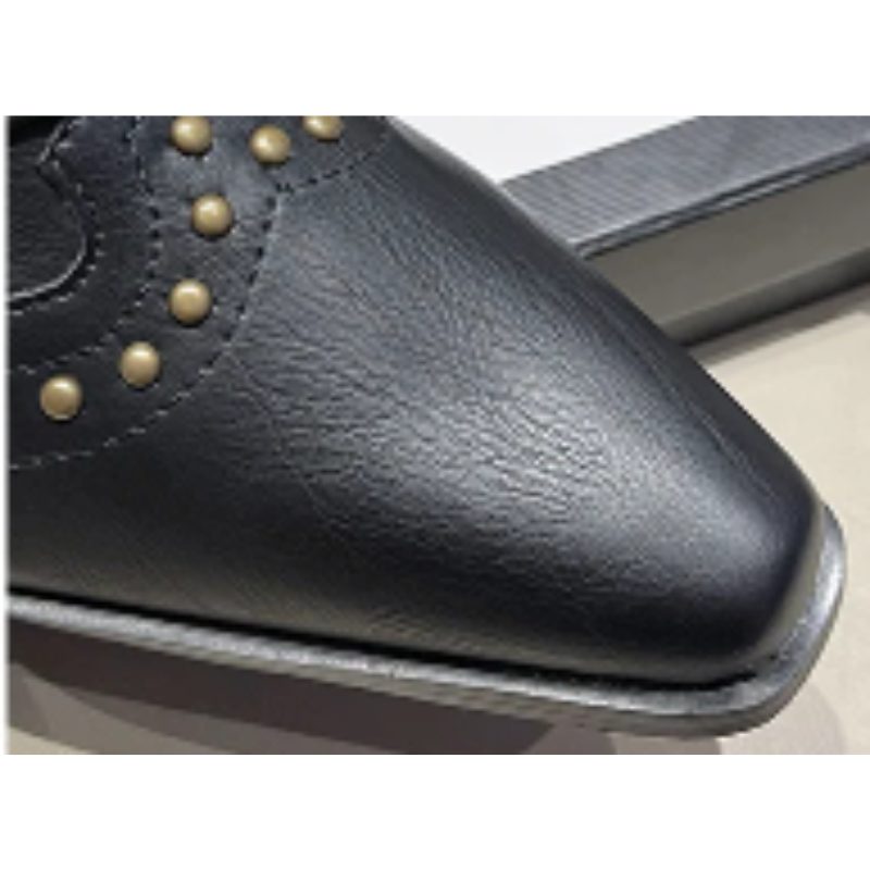 Teagan | Women's Studded Western Ankle Boots – Pointed Toe, Slouchy Shaft, Block Heel