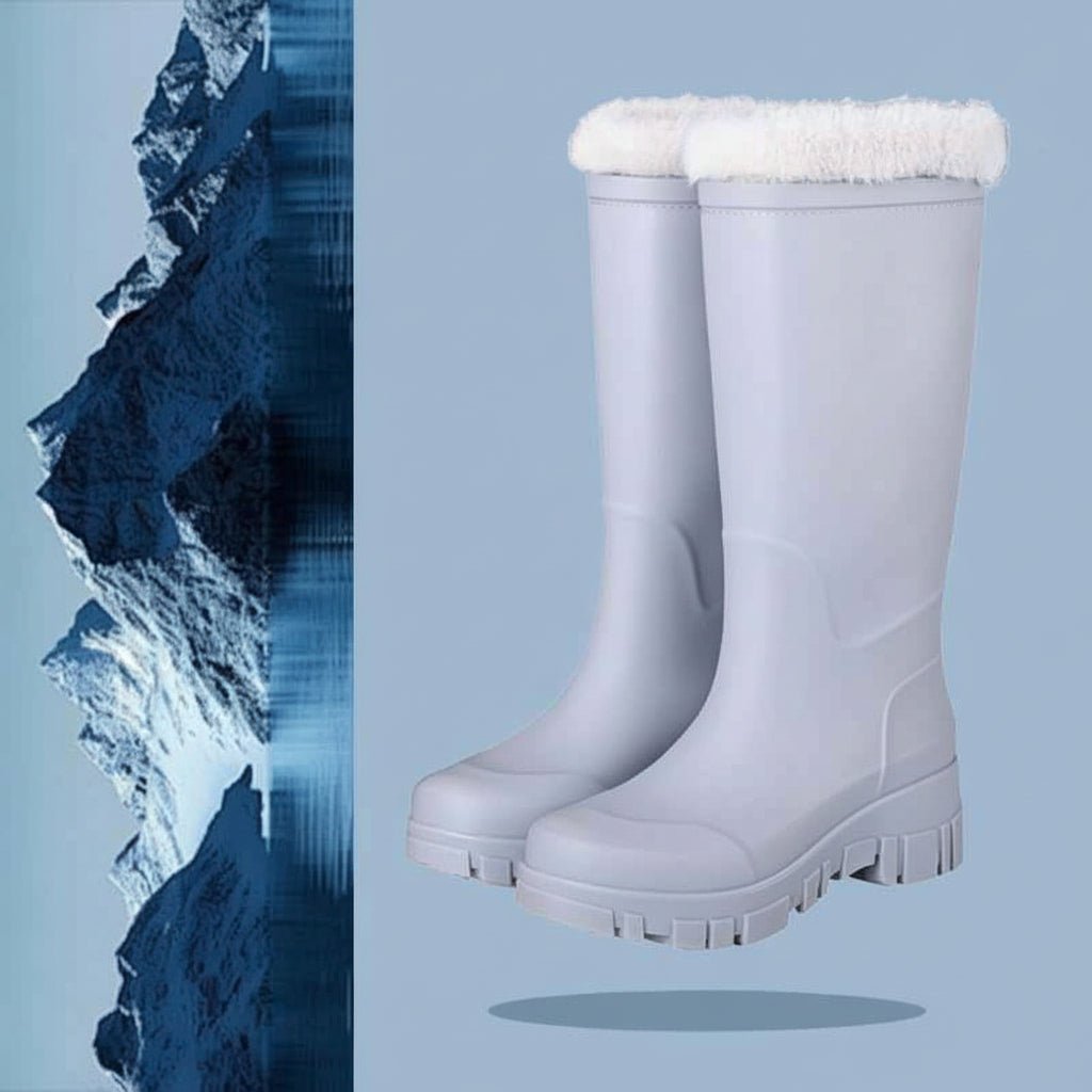 Ursula | Women's Waterproof Snow Boots – Plush Lined, Lug Sole, Mid-Calf or Tall Shaft – Ice Blue (Tall)