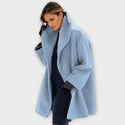 Winifred – Women's Wool-Feel Shawl Collar Jacket – Windproof Fitted Winter Layer